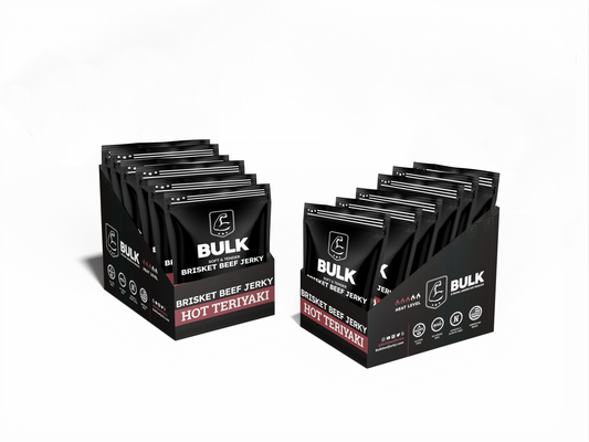 Bulk Hot Teriyaki Brisket Beef Jerky (2.25 oz 12-pack)