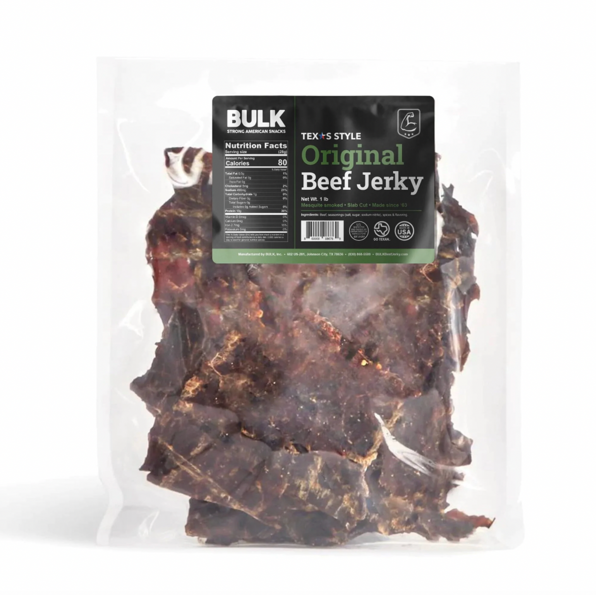 Texas Style Sugar Free Slabs Original Beef Jerky